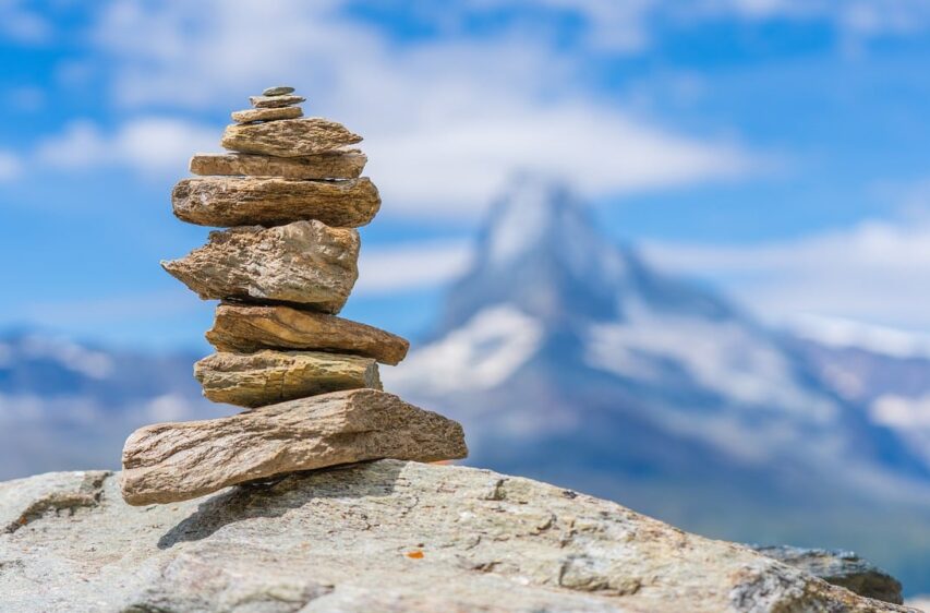 stone tower, balance, rocks